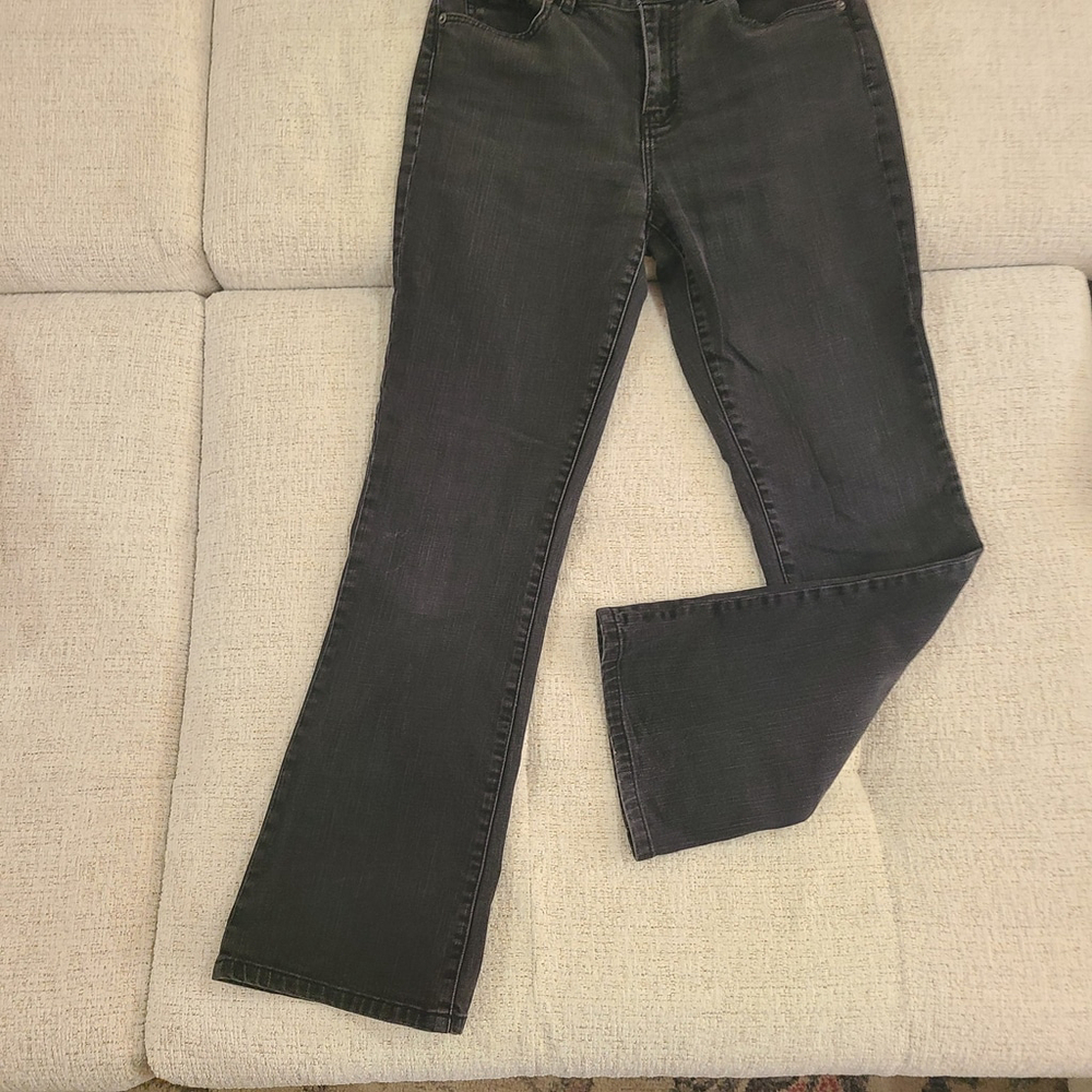 Lauren Ralph Lauren Women's Boot Cut Jeans - Charcoal - Picture 2 of 9